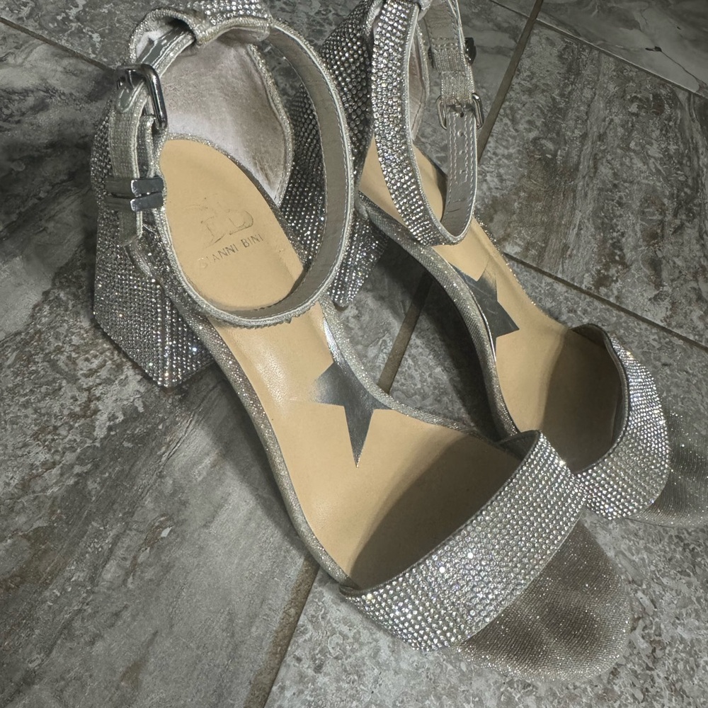 Dazzling Silver Rhinestone Heels